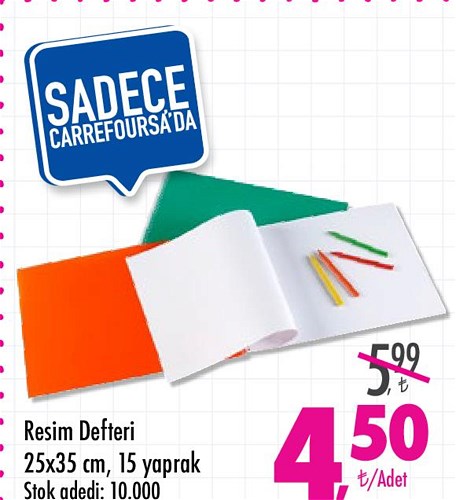 Resim Defteri 25x35 cm 15 Yaprak image
