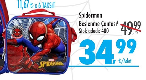 Spiderman Beslenme Çantası image