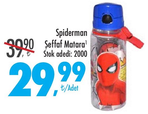 Spiderman Şeffaf Matara image