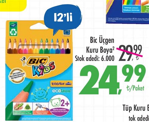 Bic Üçgen Kuru Boya 12'li image