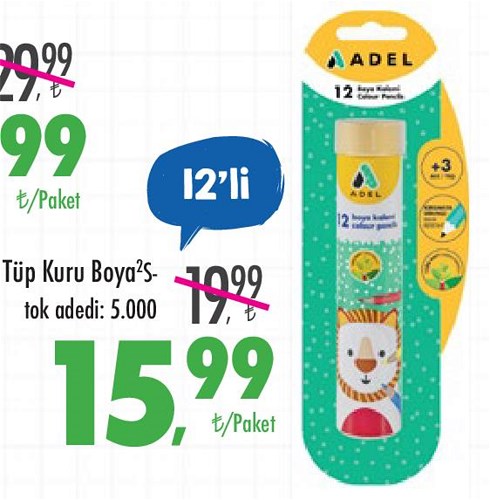 Tüp Kuru Boya 12'li image