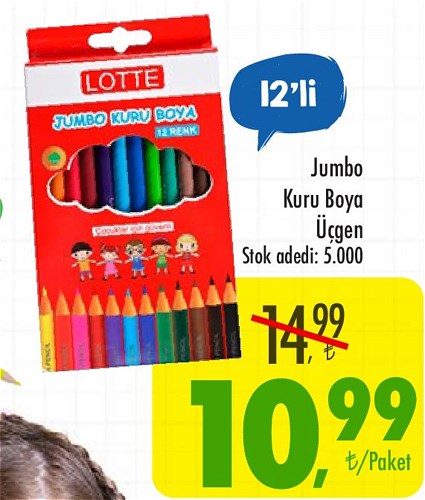 Jumbo Kuru Boya Üçgen 12'li image