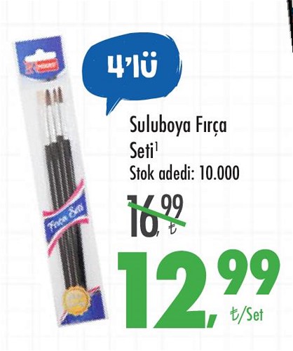Suluboya Fırça Seti 4'lü image