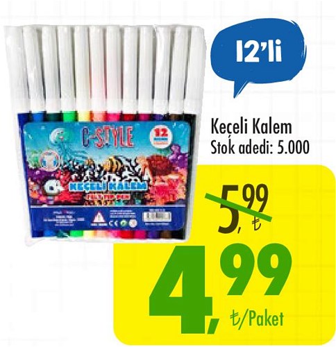 Keçeli Kalem 12'li image