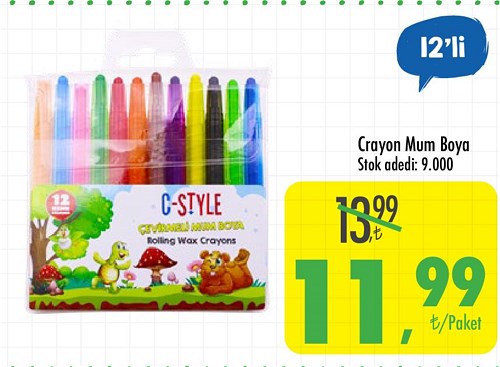 Crayon Mum Boya 12'li image