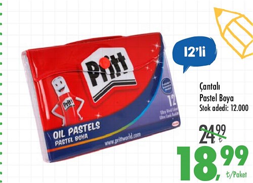 Çantalı Pastel Boya 12'li image