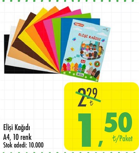 Elişi Kağıdı A4 10 Renk image