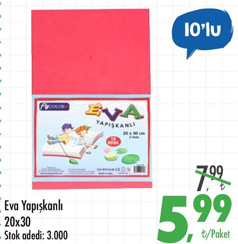 Eva Yapışkanlı 10'lu 20x30 cm image