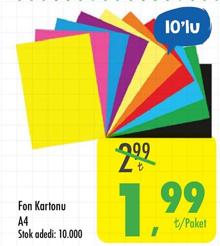Fon Kartonu A4 10'lu image