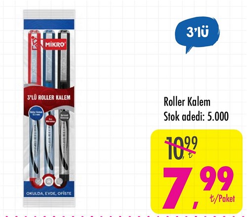 Roller Kalem 3'lü image