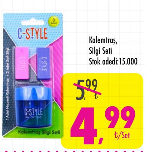Kalemtıraş Silgi Seti image