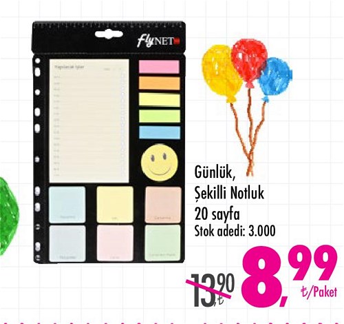 Günlük Şekilli Notluk 20 Sayfa image
