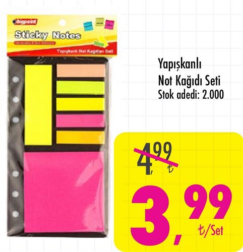 Yapışkanlı Not Kağıdı Seti image