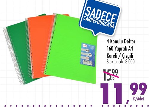 4 Konulu Defter 160 Yaprak A4 image