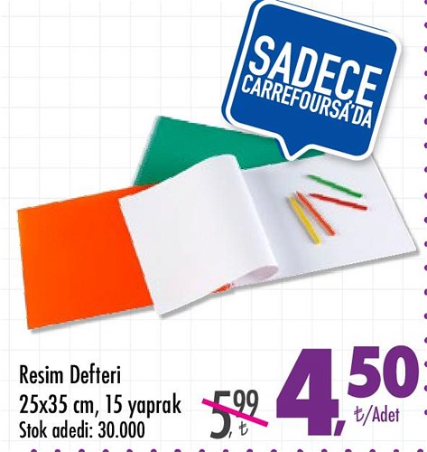 Resim Defteri 25x35 cm 15 Yaprak image