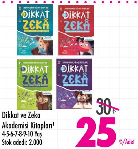 Dikkat ve Zeka Akademisi Kitapları/Adet image