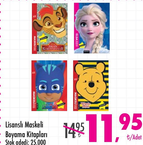 Lisanslı Maskeli Boyama Kitapları/Adet image
