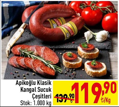 Apikoğlu Klasik Kangal Sucuk Çeşitleri Kg image