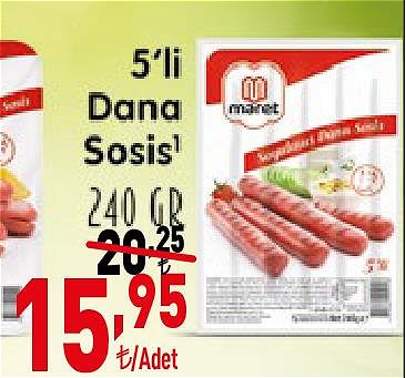 Maret 5'li Dana Sosis 240 gr image