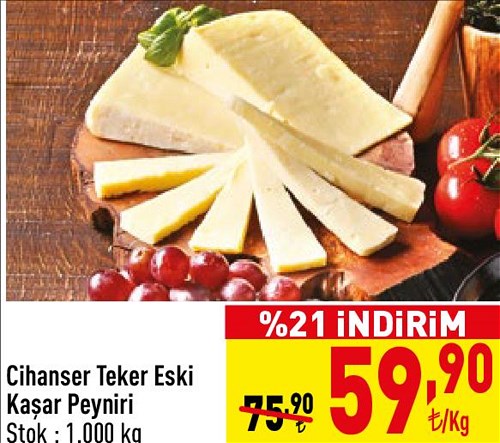 Cihanser Teker Eski Kaşar Peyniri Kg image
