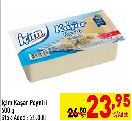 İçim Kaşar Peyniri 600 g image