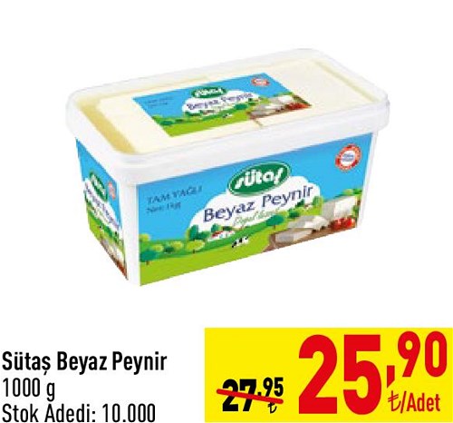 Sütaş Beyaz Peynir 1000 g image
