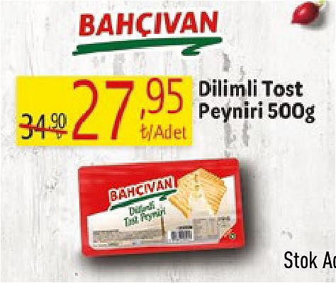 Bahçıvan Dilimli Tost Peyniri 500 g image