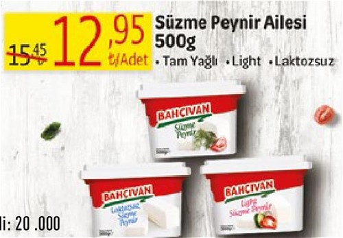 Süzme Peynir Ailesi 500 g image