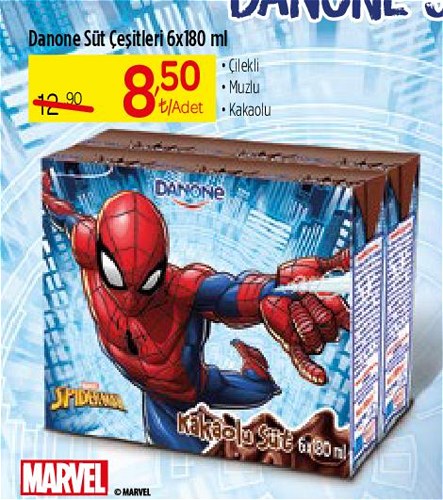 Danone Süt Çeşitleri 6x180 ml image