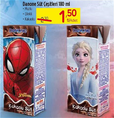 Danone Süt Çeşitleri 180 ml image