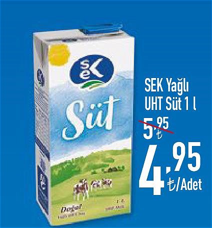 Sek Yağlı UHT Süt 1 l image