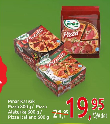 Pınar Karışık Pizza 800 g / Pizza Alaturka 600 g / Pizza Italiano 600 g image