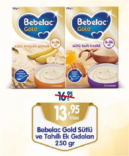 Bebelac Gold Sütlü ve Tahıllı Ek Gıdaları 250 gr image
