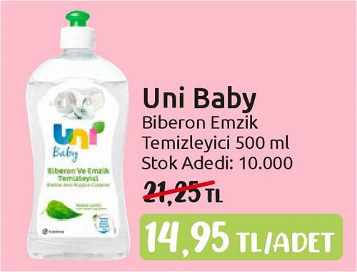 Uni Baby Biberon Emzik Temizleyici 500 ml image