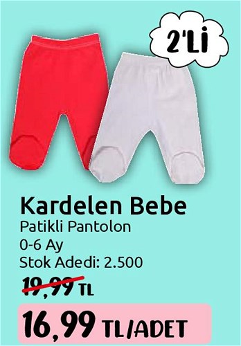 Kardelen Bebe Patikli Pantolon 2'li image