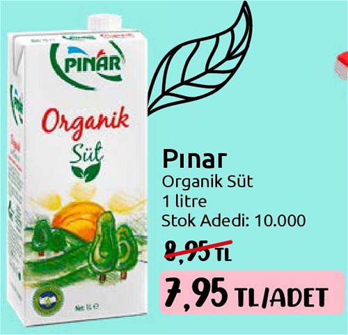 Pınar Organik Süt 1 l image