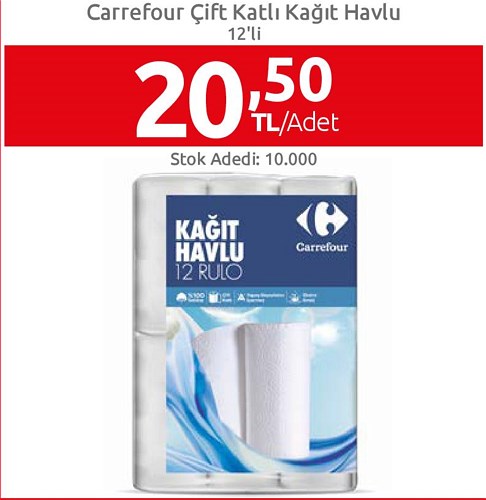 Carrefour Çift Katlı Kağıt Havlu 12'li image