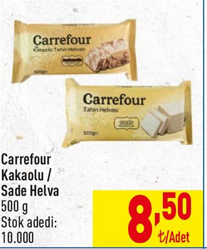 Carrefour Kakaolu/Sade Helva 500 g image