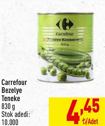 Carrefour Bezelye Teneke 830 g image