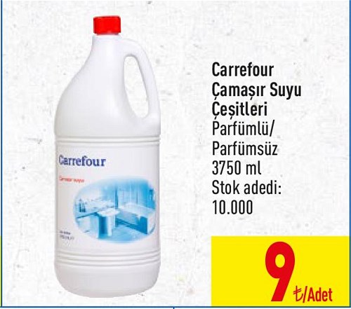 Carrefour Çamaşır Suyu Çeşitleri 3750 ml image