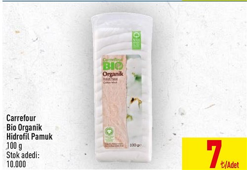 Carrefour Bio Organik Hidrofil Pamuk 100 g image