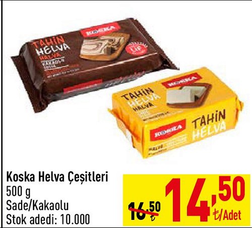 Koska Helva Çeşitleri 500 g Sade/Kakaolu image