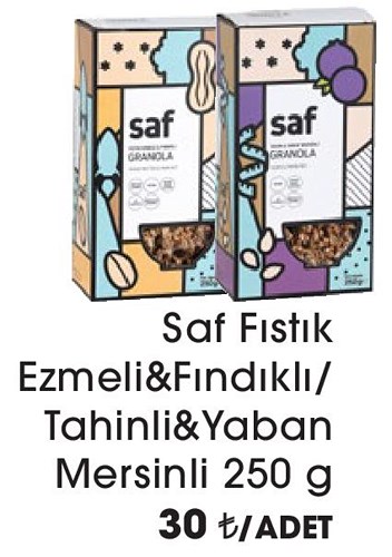 Saf Fıstık Ezmeli&Fındıklı/Tahinli&Yaban Mersinli 250 g image