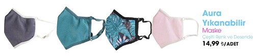 Aura Yıkanabilir Maske image