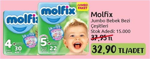 Molfix Jumbo Bebek Bezi Çeşitleri image