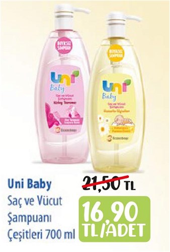 Uni Baby Saç ve Vücut Şampuanı Çeşitleri 700 ml image