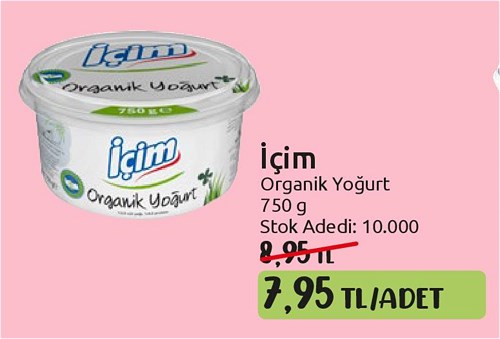 İçim Organik Yoğurt 750 g image