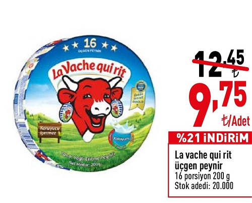 La Vache Qui Rit Üçgen Peynir 16 Porsiyon 200 g image