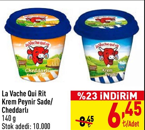 La Vache Qui Rit Krem Peynir Sade/Cheddarlı 140 g image