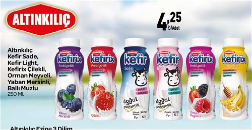 Altınkılıç Kefir Sade/Light/Kefirix Çilekli/Orman Meyveli/Yaban Mersinli/Ballı M image